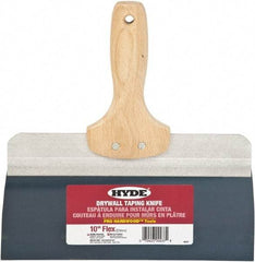 Hyde Tools - 10" Wide Flexible Blade Steel Joint Knife - Flexible, Hardwood Handle - Exact Industrial Supply