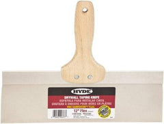 Hyde Tools - 12" Wide Flexible Blade Stainless Steel Joint Knife - Flexible, Hardwood Handle - Exact Industrial Supply