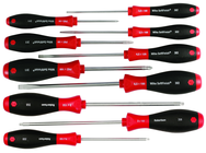 10 Piece - SoftFinish® Cushion Grip Screwdriver Set - #30290 - Includes: Slotted 3.0 - 6.5; Phillips #0 -2 and Square #1 - 3 - Exact Industrial Supply