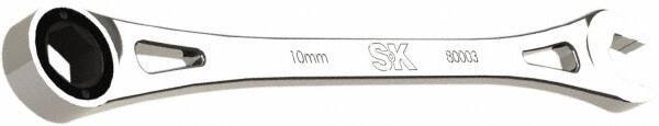 SK - 10mm 6 Point Combination Wrench - 7-3/4" OAL, Steel, Full Polish Finish - Exact Industrial Supply