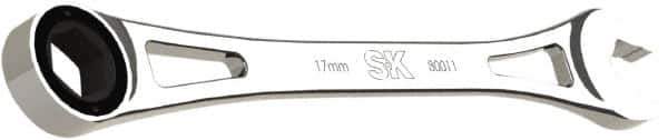 SK - 17mm 6 Point Combination Wrench - 11" OAL, Steel, Full Polish Finish - Exact Industrial Supply