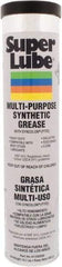 Synco Chemical - 14.1 oz Cartridge Synthetic Lubricant w/PTFE General Purpose Grease - Translucent White, Food Grade, 450°F Max Temp, NLGIG 000, - Exact Industrial Supply