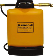 Smith Indian - 5 Gal Chemical Safe Garden Fire Pump - Polyethylene Tank, Wide Mouth, Reinforced Hose - Exact Industrial Supply