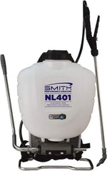 Smith Performance Sprayers - 4 Gal Chemical Safe Garden Backpack Sprayer - Use with Cleaners/Degreasers, Polyethylene Tank, Wide Mouth, Reinforced Hose - Exact Industrial Supply