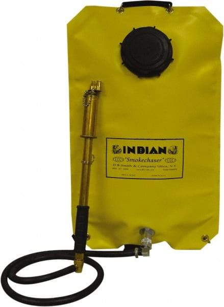 Smith Indian - 5 Gal Chemical Safe Garden Fire Pump - Vinyl Tank, Wide Mouth, Reinforced Hose - Exact Industrial Supply