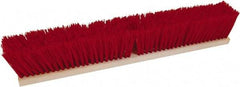 O-Cedar - 36" Rough Surface Polypropylene Push Broom - 3-1/4" Bristle Length, Wood Block, Threaded Handle Connection, Handle Sold Separately - Exact Industrial Supply