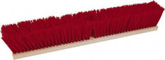 O-Cedar - 24" Rough Surface Polypropylene Push Broom - 3-1/4" Bristle Length, Wood Block, Threaded Handle Connection, Handle Sold Separately - Exact Industrial Supply