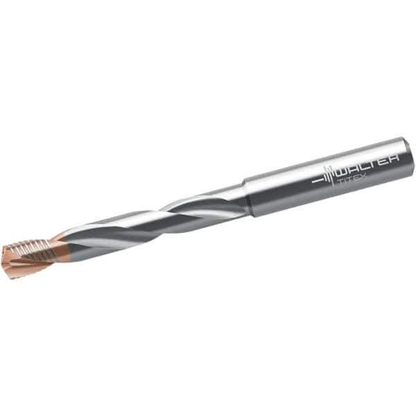 Walter-Titex - 8.3mm 140° Solid Carbide Jobber Drill - Tinal/AlCrN Finish, Right Hand Cut, Spiral Flute, Straight Shank, 103mm OAL - Exact Industrial Supply