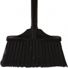 O-Cedar - 10" Wide, Black PET Bristles, 30" Metal Handle, Angled Broom - Flagged - Exact Industrial Supply