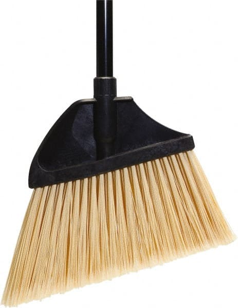 O-Cedar - 13" Wide, Beige PET Bristles, 48" Metal Handle, Angled Broom - Exact Industrial Supply