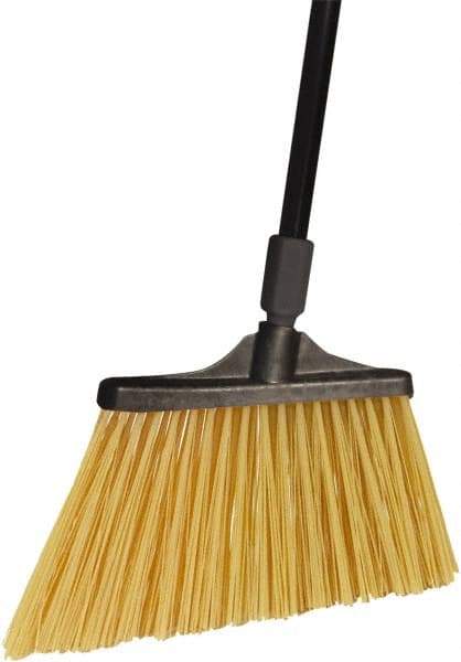 O-Cedar - 13" Wide, Beige Polypropylene Bristles, 54" Metal Handle, Angled Broom - 54 Inch Handle Length - Exact Industrial Supply