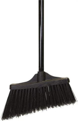 O-Cedar - 10" Wide, Black PET Bristles, 48" Metal Handle, Angled Broom - Flagged - Exact Industrial Supply