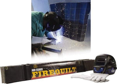 Auburn Mfr - 4' High x 4' Wide x 1/4" Thick Fiberglass Fire Blanket - Black, Grommet - Exact Industrial Supply