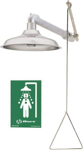 Haws - Plumbed Drench Showers Mount: Horizontal Shower Head Material: Stainless Steel - Exact Industrial Supply