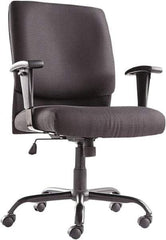 OIF - 43-3/4" High Big & Tall Swivel/Tilt Chair - 28-1/2" Wide x 27-3/8" Deep, Fabric Mesh Seat, Black - Exact Industrial Supply