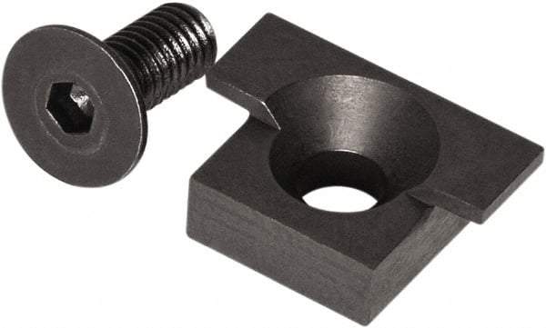 Raptor Workholding - 2 Piece Vise Jaw Plate - Steel, 1/2" Long - Exact Industrial Supply
