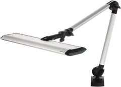 Waldmann Lighting - 40 Inch, Articulated, Clamp Mounted, LED, Silver, General Purpose Task Light - 34 Watt, 100 to 240 Volt, Nonmagnifying - Exact Industrial Supply