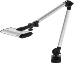 Waldmann Lighting - 40 Inch, Articulated, Clamp Mounted, LED, Silver, General Purpose Task Light - 14 Watt, 100 to 240 Volt, Nonmagnifying - Exact Industrial Supply