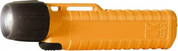 Underwater Kinetics - White Xenon Bulb, 38 Lumens, Industrial/Tactical Flashlight - Orange Plastic Body, 4 AA Alkaline Batteries Included - Exact Industrial Supply