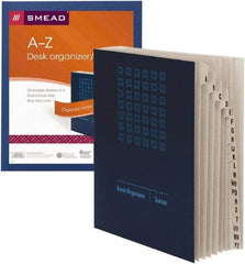 SMEAD - 9-7/8 x 11-3/4", Legal, Navy Blue, Index Folder - Exact Industrial Supply