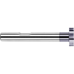 Harvey Tool - 1" Cut Diam, 3/32" Cut Width, 1/2" Shank, Straight-Tooth Woodruff Keyseat Cutter - Exact Industrial Supply