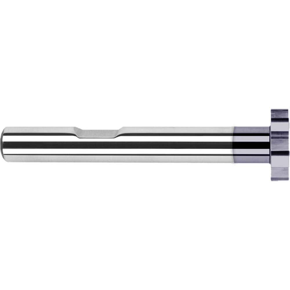 Harvey Tool - 1" Cut Diam, 5/32" Cut Width, 1/2" Shank, Straight-Tooth Woodruff Keyseat Cutter - Exact Industrial Supply