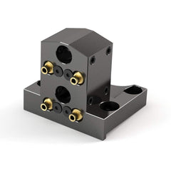 Global CNC Industries - Turret & VDI Tool Holders; Type: Okuma Double ID Block ; Clamping System: 80mm X 45mm ; Tool Axis: ID ; Through Coolant: No ; Additional Information: 4 Mounting Holes - Exact Industrial Supply