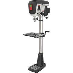 Jet - 15" Swing, Step Pulley Drill Press (Woodworking) - 16 Speed, 3/4 hp, Single Phase - Exact Industrial Supply