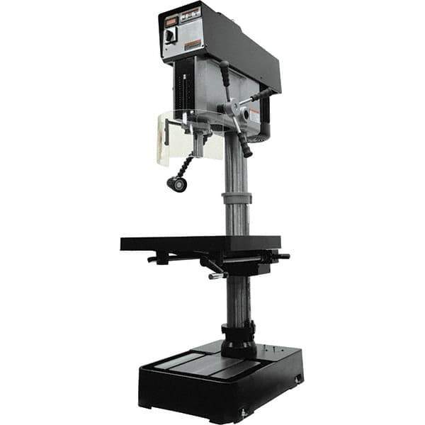 Jet - 10-7/16" Swing, Variable Speed Pulley Drill Press - Variable Speed, 2 hp, Three Phase - Exact Industrial Supply