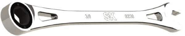 SK - 3/8" 6 Point Combination Wrench - 7-3/4" OAL, Steel, Full Polish Finish - Exact Industrial Supply