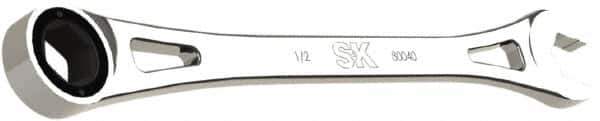 SK - 1/2" 6 Point Combination Wrench - 9.06" OAL, Steel, Full Polish Finish - Exact Industrial Supply