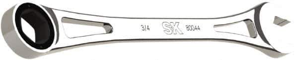 SK - 3/4" 6 Point Combination Wrench - 12" OAL, Steel, Full Polish Finish - Exact Industrial Supply