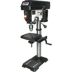 Jet - 12" Swing, Variable Speed Pulley Drill Press (Woodworking) - Variable Speed, 1/2 hp, Single Phase - Exact Industrial Supply