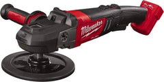 Milwaukee Tool - 7" Pad Diam, 2,200 RPM, Handheld Cordless Polisher - 18 Volts - Exact Industrial Supply