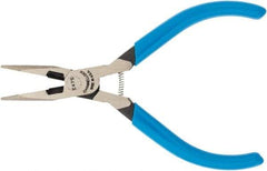 Channellock - 4.86" OAL, 1" Jaw Length, Long Nose Side Cutting Pliers - Standard Head, Cushion Grip Handles - Exact Industrial Supply