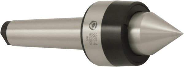 Bison - MT6 Morse Taper Shank, 90mm Head Diam, Live Center - 3,000 Max RPM, 60.5mm Point Diam, 2.46" Point Len, 3,086 Lb Max Workpc, Standard Point - Exact Industrial Supply