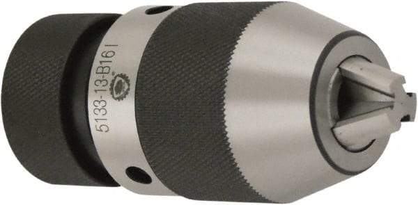 Bison - JT6, 1/32 to 1/2" Capacity, Tapered Mount Steel Drill Chuck - Keyless, Taper Shank - Exact Industrial Supply