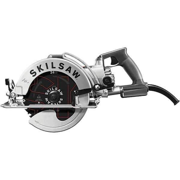 Skilsaw - 15 Amps, 8-1/4" Blade Diam, 4,700 RPM, Electric Circular Saw - 120 Volts, 8' Cord Length, 7/8" Arbor Hole, Left Blade - Exact Industrial Supply