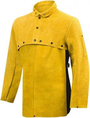 Steiner - Size XL, 20" Long, Cape Sleeves & Bib - Leather, Bourbon - Exact Industrial Supply