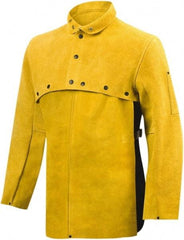 Steiner - Size 4XL, 20" Long, Cape Sleeves & Bib - Leather, Bourbon - Exact Industrial Supply