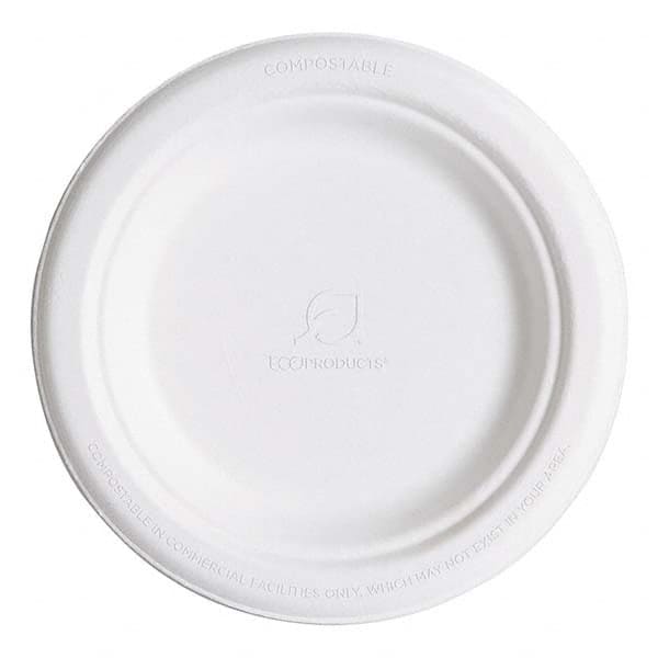 ECO PRODUCTS - Renewable & Compostable Sugarcane Plates, 6", 1000/Carton - Exact Industrial Supply