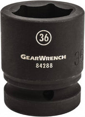 GearWrench - 1" Drive 50mm Standard Impact Socket - 6 Points, 3" OAL - Exact Industrial Supply