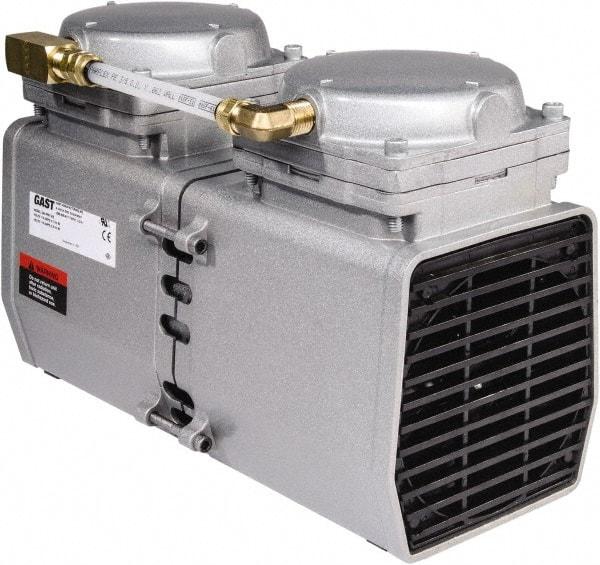 Gast - Diaphragm-Type Vacuum Pumps Horsepower: 1/2 Cubic Feet per Minute: 3.30 - Exact Industrial Supply