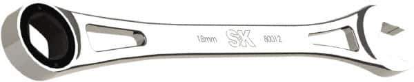 SK - 18mm 6 Point Combination Wrench - 11-1/2" OAL, Steel, Full Polish Finish - Exact Industrial Supply