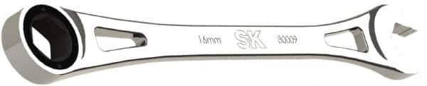 SK - 16mm 6 Point Combination Wrench - 10.38" OAL, Steel, Full Polish Finish - Exact Industrial Supply