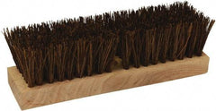 O-Cedar - 2" Bristle Length, Palmyra Deck Scrub Brush - 10" Long x 3" Wide Head, 10" OAL, Black, Wood Block - Exact Industrial Supply