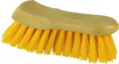 O-Cedar - 1-3/8" Bristle Length, Polypropylene Utility Scrub Brush - 6" Long x 3" Wide Head, 6" OAL, Beige, Plastic Block - Exact Industrial Supply