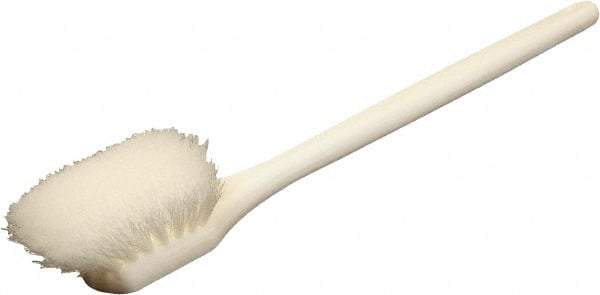 O-Cedar - 2" Bristle Length, Nylon Utility Scrub Brush - 20" Long x 3" Wide Head, 20" OAL, White, Foam Block - Exact Industrial Supply