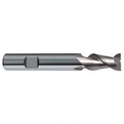 14mm Dia. - 83mm OAL - 45° Helix Bright Carbide End Mill - 2 FL - Exact Industrial Supply