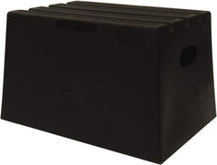 Diversified Plastics - 11-3/4" High x 13-5/8" Wide x 19-1/4" Deep, Black Step Stool - 500 Lb Capacity - Exact Industrial Supply